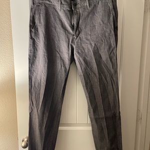 men’s 38x32 levis chinos gray and blue plaid windowpane